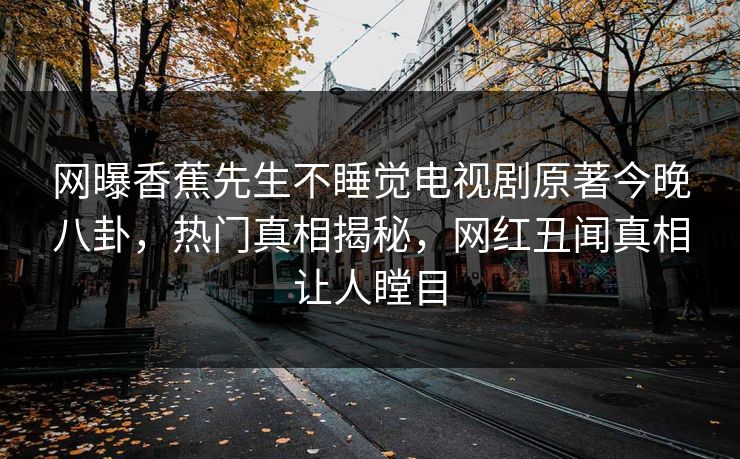 网曝香蕉先生不睡觉电视剧原著今晚八卦，热门真相揭秘，网红丑闻真相让人瞠目  第1张